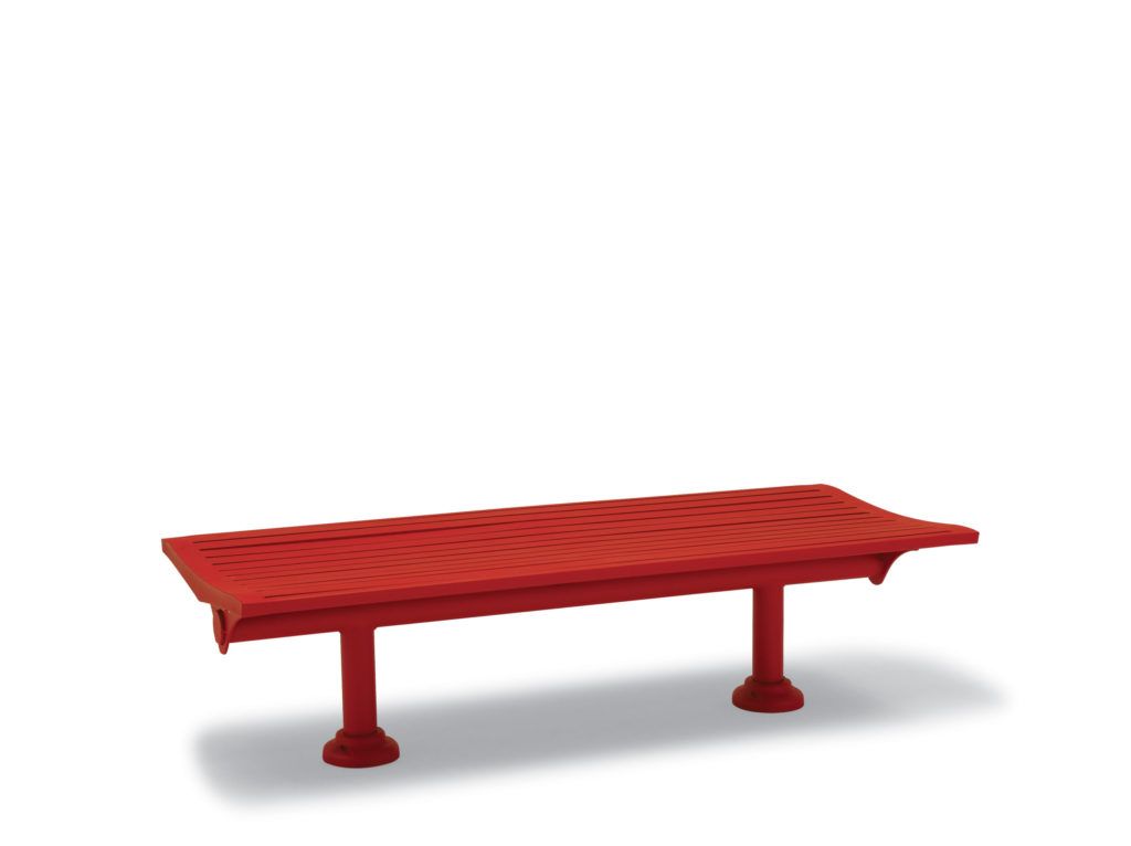 Outdoor bench without back without arms