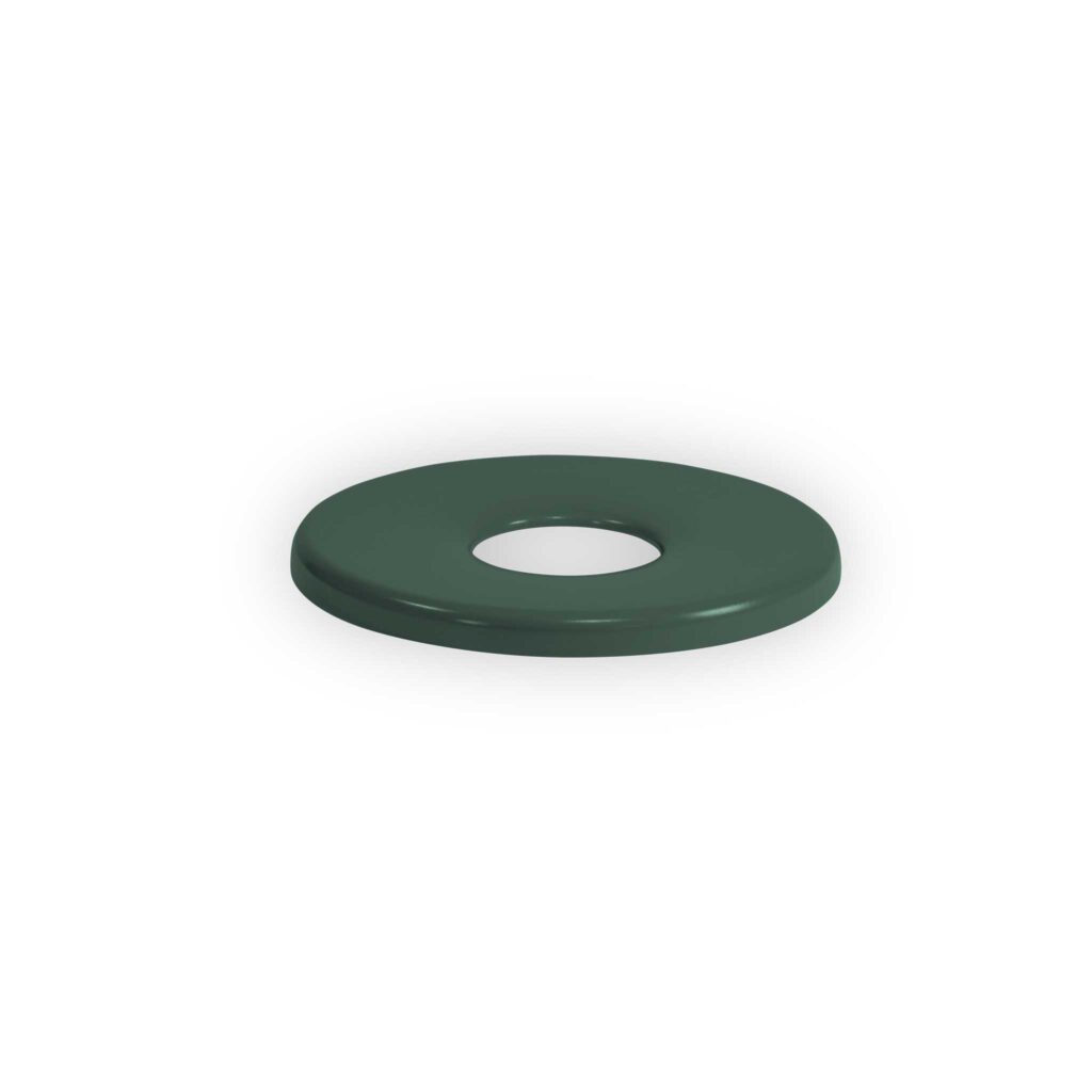 Flat Top Lid for 22 or 32 Gallon Outdoor Trash Receptacles, green