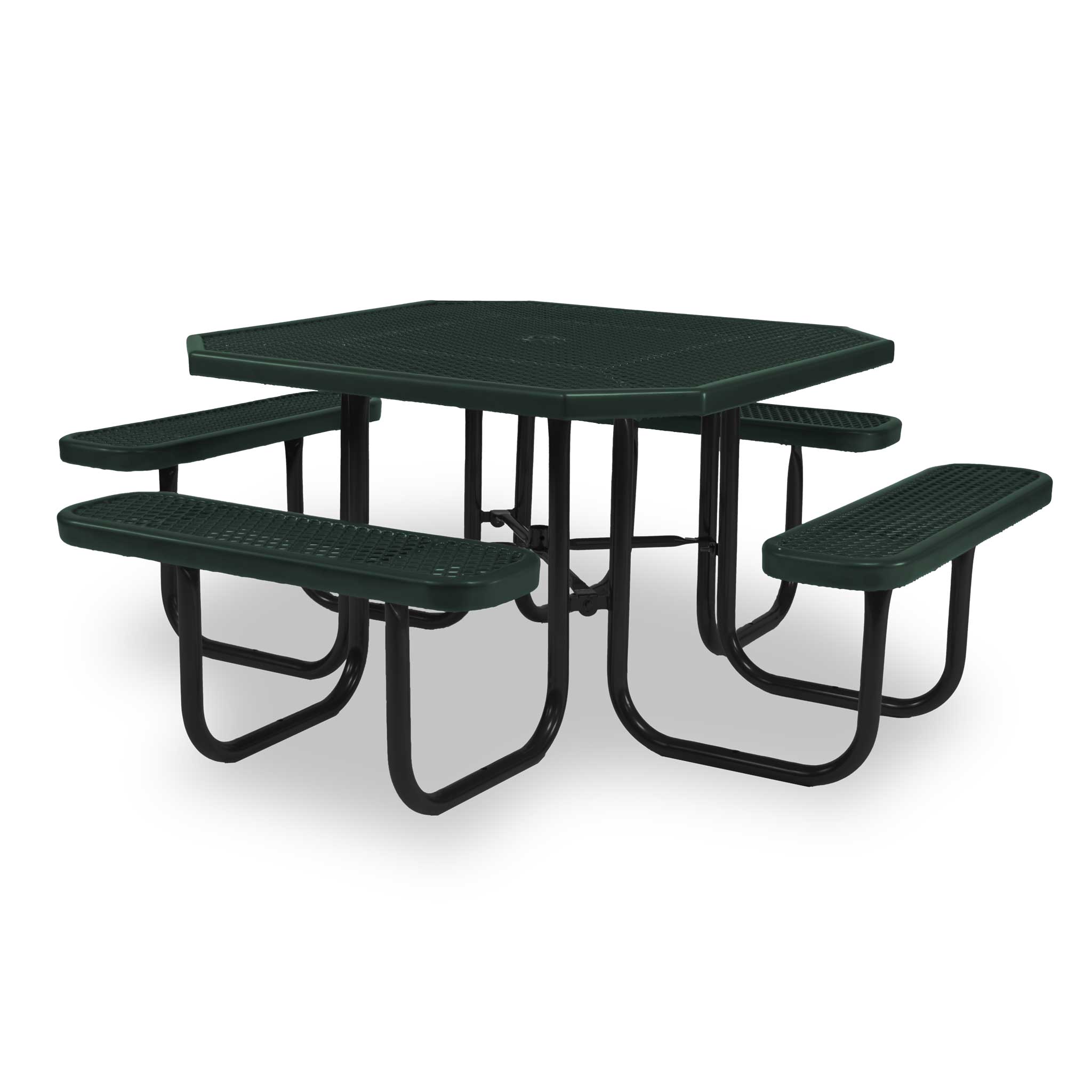 Plastic development group square picnic sales table with 4 benches 784