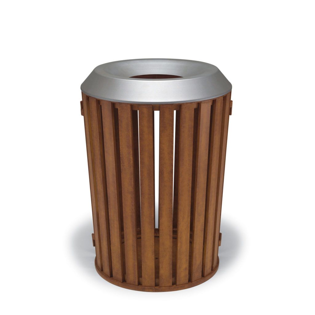 32 Gallon Outdoor Trash Receptacle with liner from the Woodridge Collection