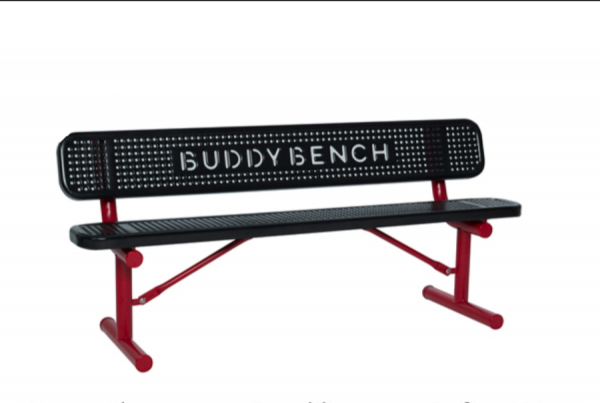Red and Black 6 Foot Buddy Bench from the Signature Collection