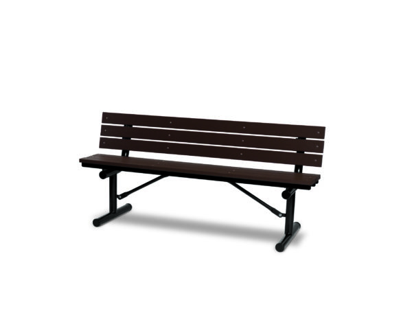 6 Foot Outdoor Bench with Back from the Green Valley Collection