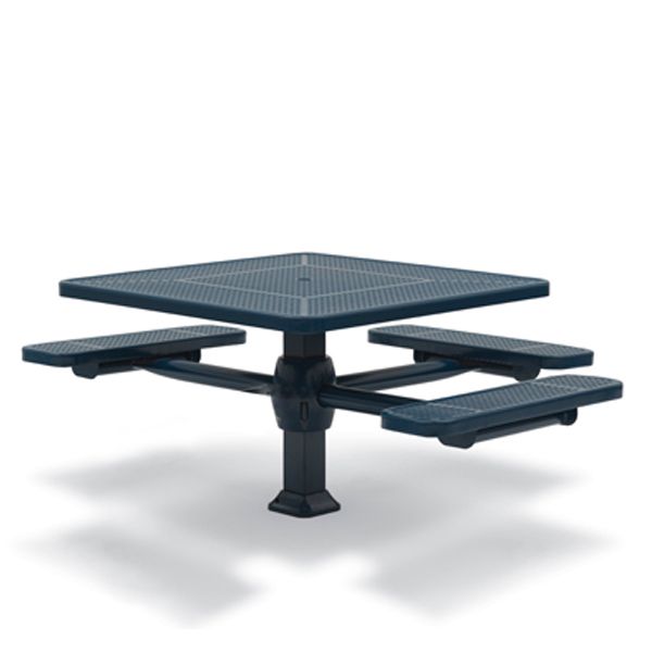 46 Inch Square Pedestal Ada Accessible Picnic Table With 3 Seats Superior Frame Signature Collection Inground Wabash Valley