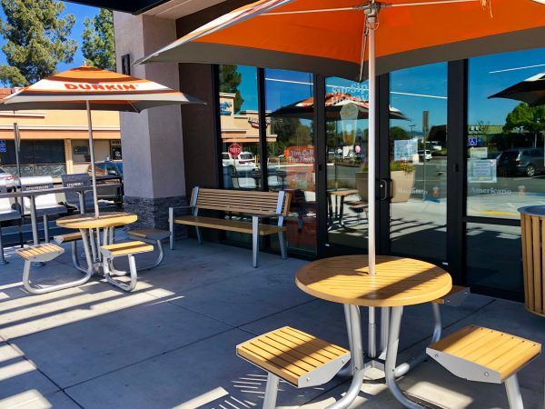 Dunkin donuts custom outdoor seating