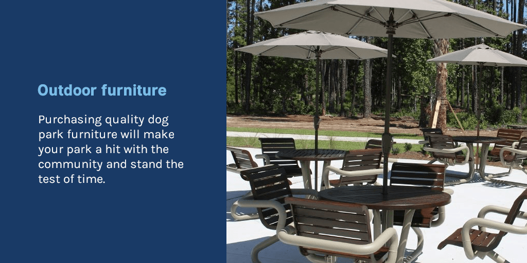 Outdoor furniture dog park