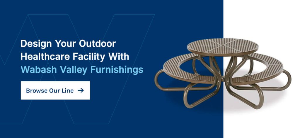 Design your outdoor healthcare facility with wabush valley furnishings