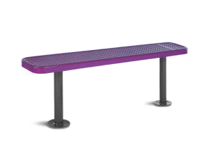 Purple and Black Outdoor Bench