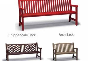 4 foot and 6' foot Outdoor Bench with Back, with Arms